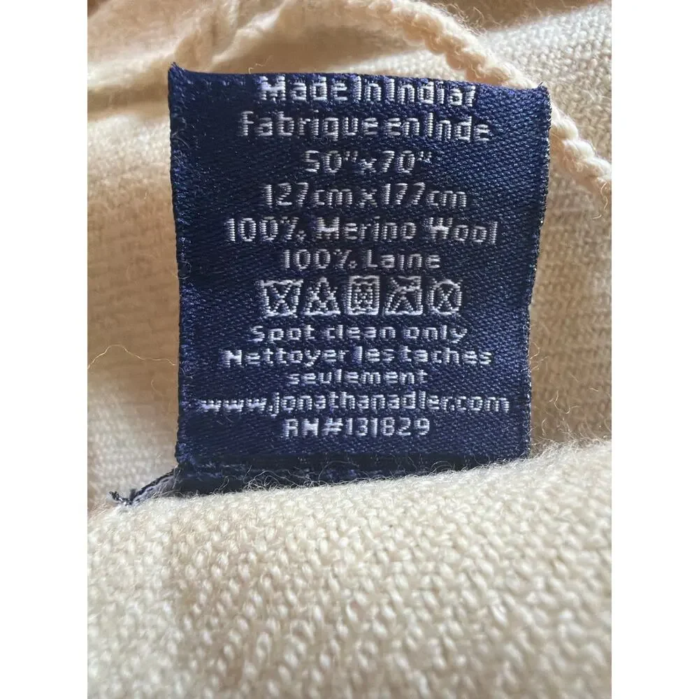 JONATHAN ADLER BEADED MUSE EYES EMBELLISHED THROW BLANKET